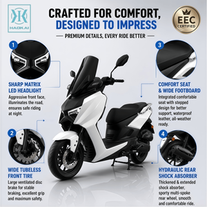 Scooter à essence <span class=keywords><strong>125CC</strong></span>, cyclomoteur 85 km/h, pour adultes, conduite urbaine, refroidissement par air, quatre temps, consommation de carburant économique, moto à essence, déplacements quotidiens - Product Image 3