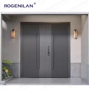 Rogenilan Chine <span class=keywords><strong>Prix</strong></span> <span class=keywords><strong>d</strong></span>'usine <span class=keywords><strong>Porte</strong></span> <span class=keywords><strong>d</strong></span>'<span class=keywords><strong>entrée</strong></span> avant en aluminium Portes extérieures de sécurité multi-serrures intelligentes pour l'extérieur - Product Image 4