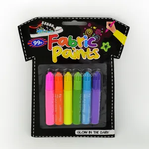Toptan hızlı kuruyan 6 renk kumaş boya kalemi çocuklar için