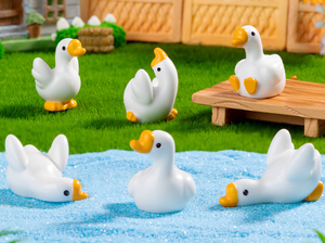 ตุ๊กตาสัตว์สุดสร้างสรรค์สำหรับตกแต่งขนาดจิ๋วตุ๊กตาคู่ตกแต่งด้วยรูปปั้น<span class=keywords><strong>เค้ก</strong></span>ห่านห่านทำจากเรซิ่นแบบ DIY - Product Image 3