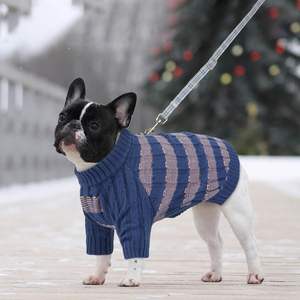 Proveedor personalizado Qiqu, nuevo diseñador, suéter <span class=keywords><strong>para</strong></span> perros, Jersey de invierno de punto cálido, manga larga <span class=keywords><strong>para</strong></span> Pomeranian Mini Dachshund <span class=keywords><strong>Toy</strong></span> Poodle - Product Image 1