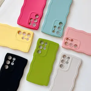 TPU phone case for Samsung galaxy s24Ultra Solid color quakeproof phone cover s23 plus 22+ s21FE S20 fashion cases