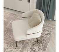 Fauteuil de détente de luxe en tissu, design nordique moderne, meubles de salon