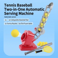 Machine de lancer automatique 2-en-1 pour enfants (tennis et baseball), rétractable, équipement sportif pour la maternelle