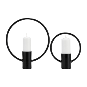 Porte-bougie moderne en métal pour bougies chauffe-plat, chandelier minimaliste pour centres de table, décoration de salon - Product Image 4