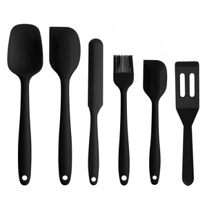 Spatule en silicone de qualité alimentaire 6 pièces, résistante à la chaleur, antiadhésive, grattoir à pâtisserie, pinceau à pâtisserie, ustensiles de cuisine, boîte de couleur - Product Image 5