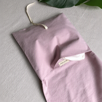 Sac enveloppe portable en tissu de coton de haute qualité avec logo personnalisé pour sous-vêtements et nœuds papillon