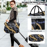 Sac de voyage fourre-tout surdimensionné à imprimé personnalisé Fleur de Puakenikeni Jaune Hawaïen, avec fermeture éclair, idéal pour les week-ends et la mode