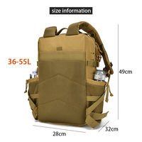 Grote Capaciteit 36-55l Heren Tactische Camouflage Rugzak Duurzame Oxford Doek Molle Rits Intern Frame Anti-Diefstal