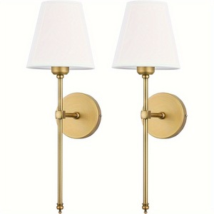 Appliques murales à piles Appliques murales d'<span class=keywords><strong>intérieur</strong></span> non câblées Luminaires d'ombrage en tissu Appliques murales <span class=keywords><strong>sans</strong></span> <span class=keywords><strong>fil</strong></span> rechargeables - Product Image 1