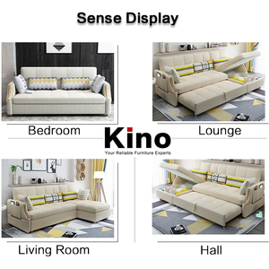 Canapé-<span class=keywords><strong>lit</strong></span> hybride orthopédique multifonctionnel Kino Chic avec couche de latex haute densité et support en acier - Product Image 3