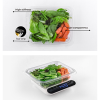 Récipient pour aliments secs de qualité alimentaire personnalisé d'approvisionnement d'usine 8 12 16 24 32oz boîte en plastique de fruits inviolable