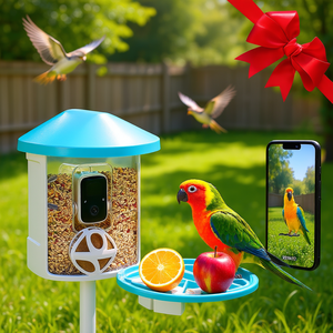 กล้องให้อาหารนกอัจฉริยะ DB Wholesale รุ่น 2K HD AI พลังงานแสงอาทิตย์ กันน้ำ แบบแขวน D0100HRIJY2 - Product Image 2