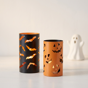 Portavelas Votivo de Hierro para Decoración de Halloween para el Hogar y Jardín, Duradero y sin Plomo, con Diseño de Recortes Personalizados, Gran Venta 2026 - Product Image 1