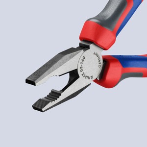 KNIPEX 03 02 160 SB Universal <b>pliers</b> with comfort handles, black, atramentized, 160 mm - Product Image 4