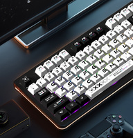 Ensemble de touches de clavier mécaniques personnalisées Anime mignonnes, 129 touches, PBT transparentes, profil Cherry, pour joueurs