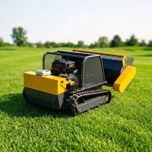 Tondeuse à gazon sur chenilles à moteur essence tout-terrain économique pour l'aménagement paysager des parcs et la coupe de l'herbe sur les pentes montagneuses - Product Image 3