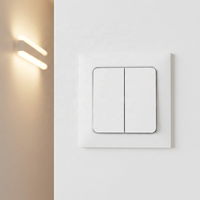Interruptor de Pared Elendax Estándar Europeo de 2 Botones y 1 Vía, 10A, para Instalaciones Eléctricas Domésticas