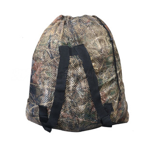 Bolsa de malla para cebo de aves acuáticas, cierre con cordón de camuflaje, correa para el hombro, gran capacidad, equipo de almacenamiento para actividades al aire libre - Product Image 5