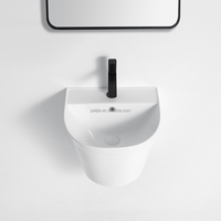 Lavabo mural en céramique pour salle de bain, sanitaire moderne pour salle de bain