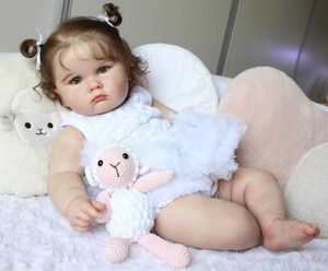 Muñecas <span class=keywords><strong>Reborn</strong></span> Realistas de Cuerpo Suave, Muñecas Grandes de Niña con Piel Pintada en 3D, Bebés <span class=keywords><strong>Reborn</strong></span> como de Verdad - Product Image 2