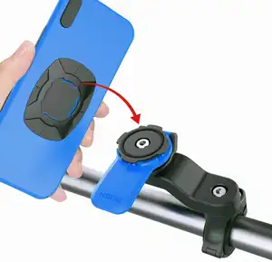 Mini blocco di sicurezza bicicletta moto porta telefono cellulare 360 rotazione moto bici in plastica supporto per telefono cellulare