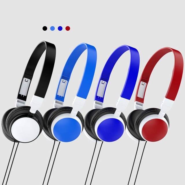 Headphones Over-Ear Foldable Lightweight Wired Headphones Hi-Fi Stereo with Microphone