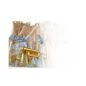 Corneta Dorada Western, instrumento musical de juguete, trompeta para animar, corneta de juguete, venta al por mayor por un o dos yuanes. - Product Image 1