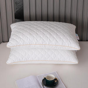 Oreiller en fibres synthétiques douces, blanc, simple, fermeté moyenne, tissu polyester, pour adulte, dortoir, étudiant, cadeau - Product Image 2