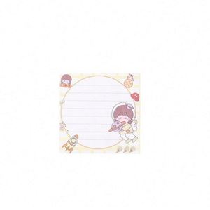 4pcs Cute Memo <b>Pads</b> Cartoon Non-Sticky Sticky Notes No Glue Thick Creative Notebooks Elementary School Students Girls Study - Product Image 2