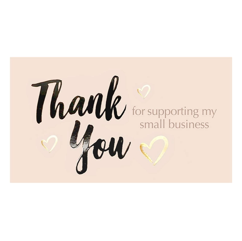 Фабричная бумажная открытка с надписью «thank You» для поддержки моего малого бизнеса, свадебной поздравительной открытки, рождественской складной открытки