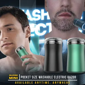 ミニUSB電気シェーバー充電式電気黒人男性かみそりヘアシェーバー旅行用電気シェーバー