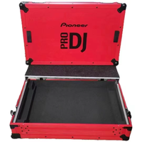 Flight case professionnel en aluminium rouge sur mesure pour table de mixage DJ, contrôleur DJ, OEM ODM pris en charge