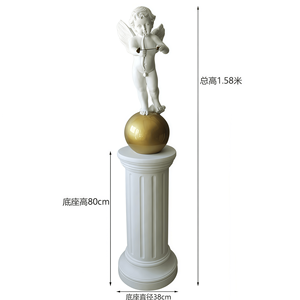 Scultura europea di angelo di tiro con l'arco di cupido in materiale in fibra di vetro per l'ornamento dell'hotel del cortile modella il prodotto - Product Image 3