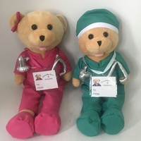 Ours en peluche avec logo de la police militaire et des pompiers, uniformes, poupées douces, ours en peluche super doux de la marine