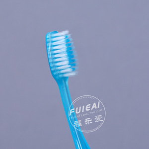 Brosse à dents de voyage pliable bleue 19 cm, poils souples pour l'hygiène buccale, usage adulte - Product Image 3