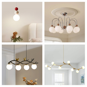 6/8/10/11/12/13/14/15/16/18/20 cm Diameter G9 Bulb Cover Milk White Ball <strong>Glass</strong> Lamp <strong>Shade</strong> for Pendant <strong>Light</strong> Home Decor - Product Image 6