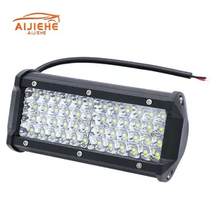 Soket Putih Berkedip 144W 6 Inci LED Lampu Kerja 48led 3000K 6000K Universal Semi Aluminium Truk Kendaraan Perahu