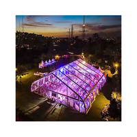 Tente en aluminium personnalisée de haute qualité pour 300 personnes, tente de réception transparente grande et solide, prix d'usine, tente de fête de mariage en plein air