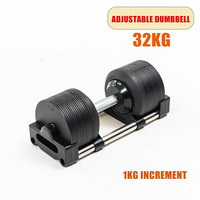 Haltères réglables électroplaqués de nouvelle génération, 2 kg par unité, 90 lb (paire), réglage rapide par rotation de la poignée, ensemble d'haltères ajustables, vente en gros directe usine