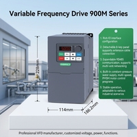 Variateur de fréquence VFD 0,75KW-11KW 220V 380V Triphasé Monophasé Convertisseur de fréquence variable Contrôleur onduleur