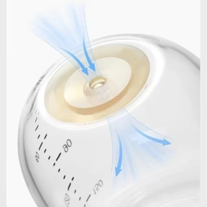 Mamadeira de Vidro Cristal Diamante Anti-Cólica para Recém-Nascidos com Fundo de Calibre Largo e Bico de Silicone Livre de BPA com Estampa - Product Image 6