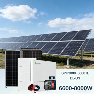 Système d'énergie solaire hybride hors réseau de 3 kW à 8 kW avec onduleur Growatt SPH3000~<span class=keywords><strong>6000TL</strong></span> BL-US et kit d'installation complet - Product Image 1