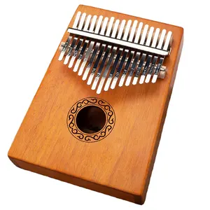 סיטונאי מחיר מותאם אישית עץ חריטת לוגו קלימבה 17 מפתחות אצבע אגודל פסנתר מיניאטורי