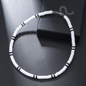 2024 verano playa Bohemia surfista hombres collar Simple geométrico Tribal étnico suave arcilla collar con cuentas para hombres joyería - Product Image 3