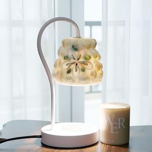Lampe chauffe-cire électrique LANJO Seashell, abat-jour en forme de coquillage, pour la décoration de maison de style côtier - Product Image 2