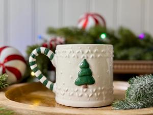Tazza di Natale in ceramica in stile festivo con manico in bastoncino e motivo natalizio-ideale per la casa, il <span class=keywords><strong>caffè</strong></span> e il regalo - Product Image 5