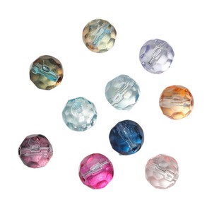 Perles de verre cristal dégradées de 10 mm, facettées, rondes, en vrac, pour la création de bijoux - Product Image 5