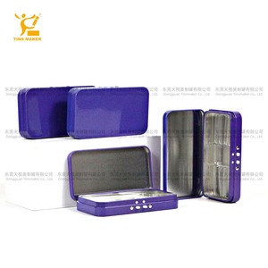 Tinsmaker bán buôn tùy chỉnh in logo trẻ em kháng thuốc hộp thiếc OEM & ODM con bằng chứng bản lề <span class=keywords><strong>tin</strong></span> hình chữ nhật hộp kim loại - Product Image 1