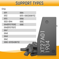 Xhorse VVDI2 VVDI Super Chip XT27A01 XT27A 100 Uds Chip transpondedor para ID46/40/43/4D/8C/8A/T3/47 Chip de llave de coche para Mini herramienta de llave